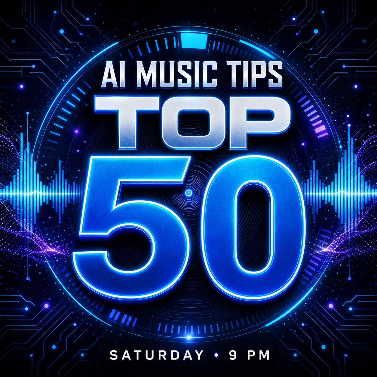 AI Music Tips Top 50 playlist cover